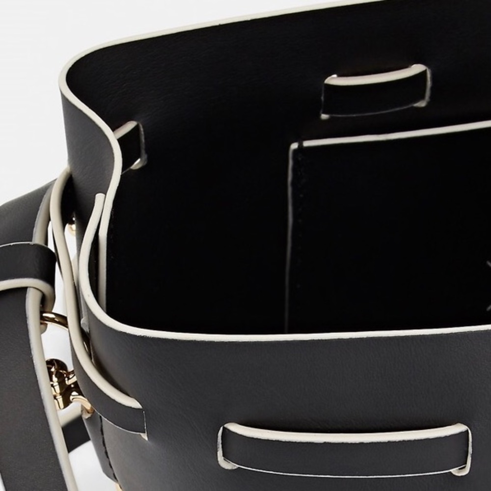 ✨FLASH SALE!!!✨ZAC POSEN NWT! DRAWSTRING LEATHER Bucket BAG - Picture 4 of 8